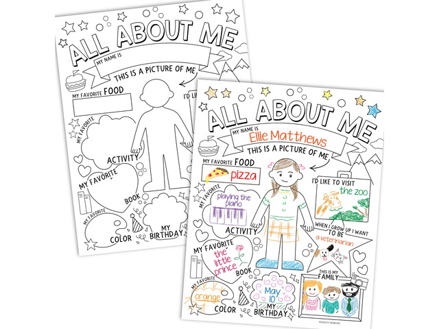 20 All About Me Posters Elementary Classroom Decor, Star Student Poster 100 Days of School Items, Student of the Week Poster Elementary Classroom...