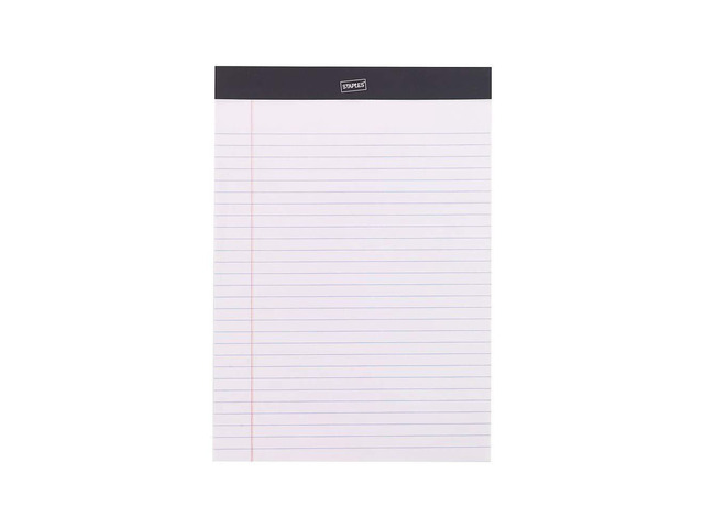 Notepads, 8.25x11.75 Inch, Wide Ruled, White, 72-Pack 50 sheets per pad. Clean-tear pages for notes and everyday office writing