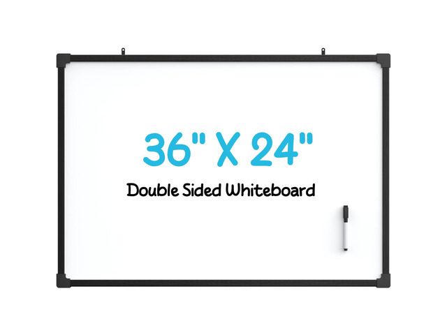 36' x 24' Large Double-Sided Dry Erase Whiteboard, Aluminum Frame Professional Dry Erase Board, easy wipe, wall mounting, large writing space for...
