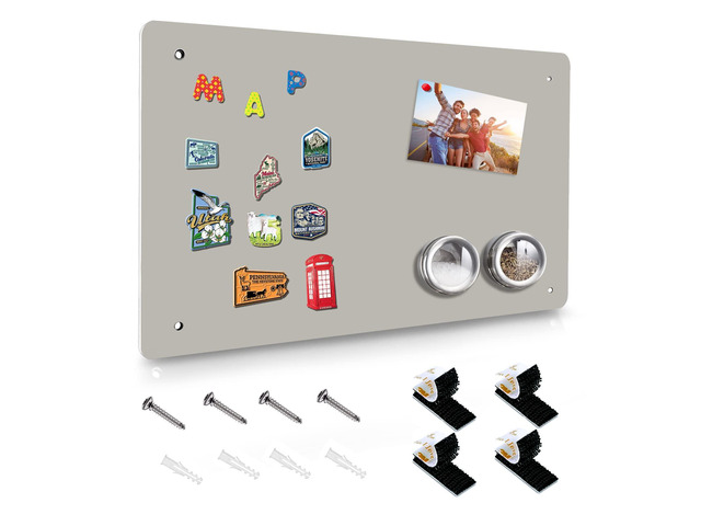 Magnetic Board,17.5' x 11.4' Magnet Bulletin Board to Display Magnetic Notes, Poetry, Photos, Suitable for Wall, Refrigerator, Cabinet etc, Come...