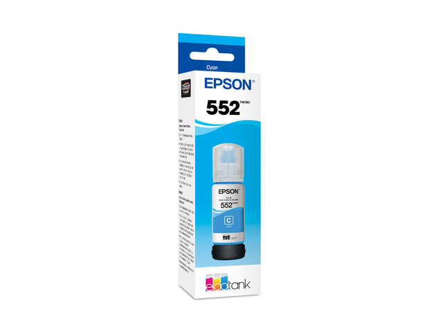 552 EcoTank Ink Ultra-high Capacity Bottle Cyan (T552220-S) Works with ET-8500, 8550
