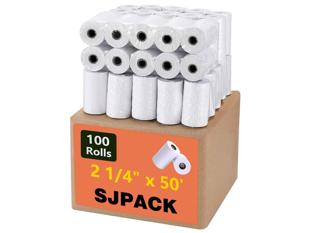 Thermal Receipt Paper 2 1/4' x 50' Pos Receipt Paper, Cash Register Roll, 100 rolls