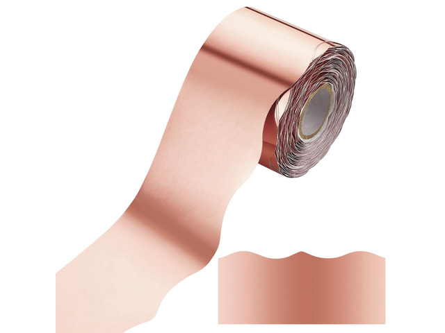 65.6 Ft Scalloped Bulletin Board Borders Decor,Rose Gold Scalloped Trim for Classroom Displays, Learning Spaces, Decorative Strips, Ideal for...