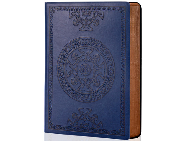 Journal for Men Women Vintage Leather Diary Journaling Notebook, Blue Embossed Softcover, 288 Pages, Lay Flat for Writing, Journaling, Work,...