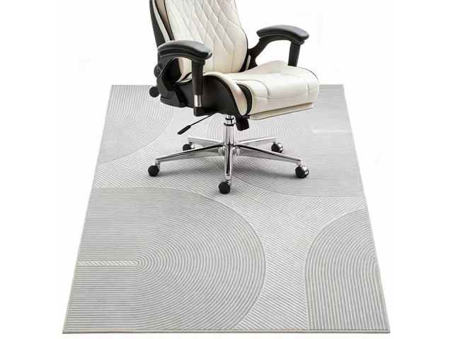 Office Chair Mat - for Hardwood Floors, Large Non-Slip Easy-Clean Floor Protection Blanket (Light Gray, 48 x 36in)