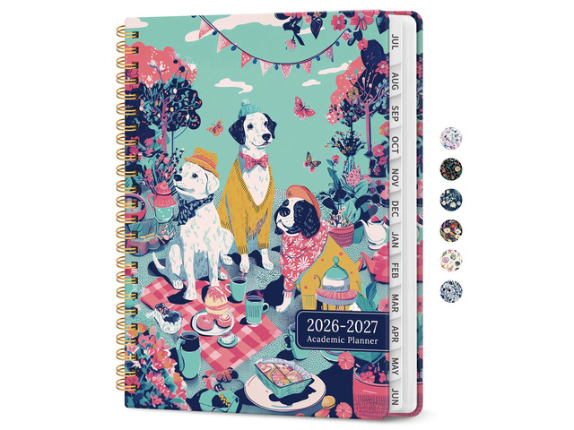 Planner 2026-2027, Monthly & Weekly Jul 2026-Jun 2027 Calendar Planner 6.3' x 8.5', Hardcover Academic Organizer with Tabs, Pretty Calendar Book...