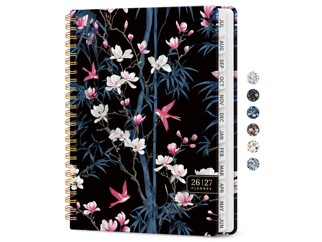 Planner 2026-2027, Monthly & Weekly Jul 2026-Jun 2027 Calendar Planner 6.3' x 8.5', Hardcover Academic Organizer with Tabs, Pretty Calendar Book...