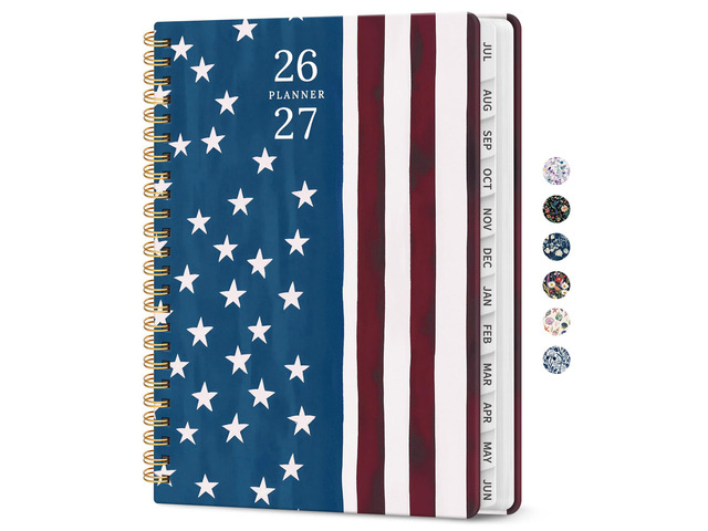 Planner 2026-2027, Monthly & Weekly Jul 2026-Jun 2027 Calendar Planner 6.3' x 8.5', Hardcover Academic Organizer with Tabs, Pretty Calendar Book...