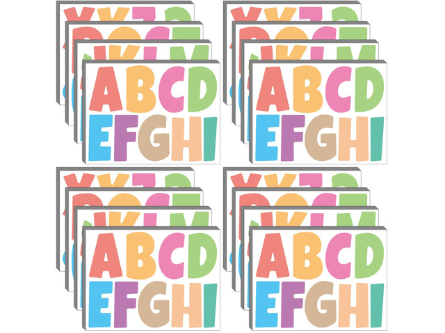Letter Stickers 351 Pieces 4 Inch Bulletin Board Letters Alphabet Cutout Letter for Bulletin Board Display Home Classroom School Decor(Colorful)...