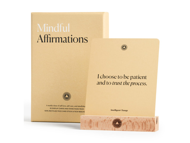 Mindful Affirmations, 52 Positive Affirmation Cards for Women with Display Stand, Daily Affirmations for Inspiration, Mindfulness & Self Care,...