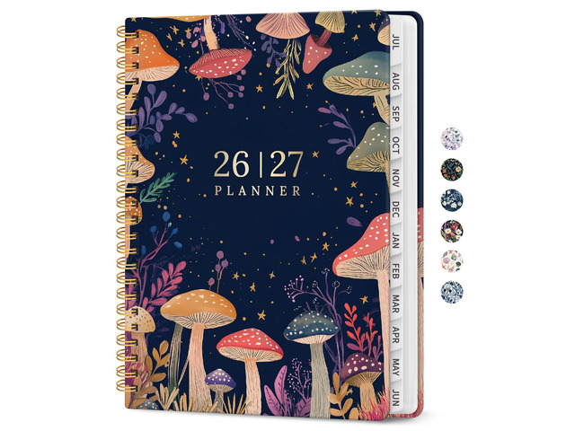 Planner 2026-2027, Monthly & Weekly Jul 2026-Jun 2027 Calendar Planner 6.3' x 8.5', Hardcover Academic Organizer with Tabs, Pretty Calendar Book...