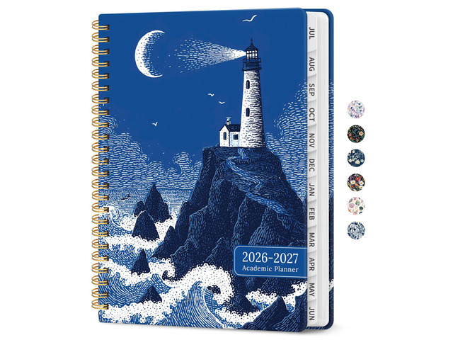 Planner 2026-2027, Monthly & Weekly Jul 2026-Jun 2027 Calendar Planner 6.3' x 8.5', Hardcover Academic Organizer with Tabs, Pretty Calendar Book...