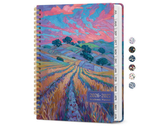 Planner 2026-2027, Monthly & Weekly Jul 2026-Jun 2027 Calendar Planner 6.3' x 8.5', Hardcover Academic Organizer with Tabs, Pretty Calendar Book...
