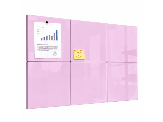 Magnetic Whiteboard, 6 Pack Magnetic Whiteboard for wall, Pink 11.8 x 11.8 Inches Dry Erase Board for Kids, Students, White Board Dry Erase Set for...