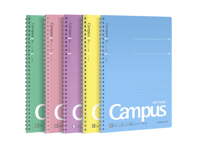 Spiral Lined Notebook, 5 Pack 10'' x 7'' Pastel Journal B5 Campus Soft Ring Notebooks with Dot 6 mm Ruled, 40 Sheets, 1 Subject Notebook, Note...