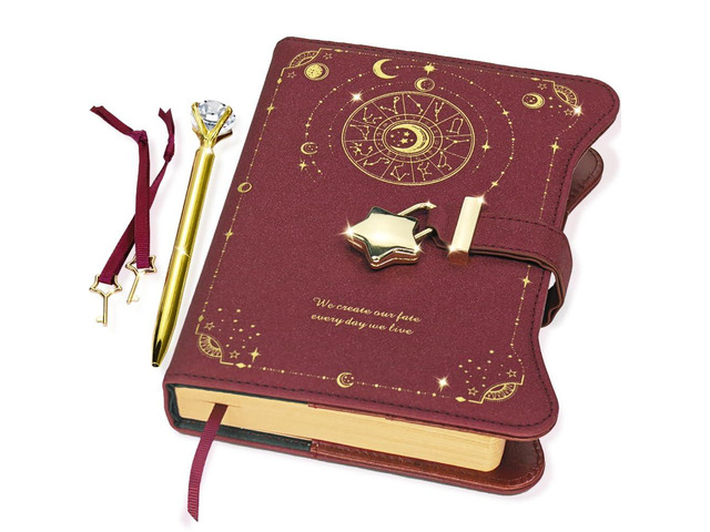 Diary with Lock and Keys for Girls Gift Ideas, 360 Pages Journal Elegant Gift Box for Teen Girls, B6 Kraft Pages Refillable Notebook with Pen and...