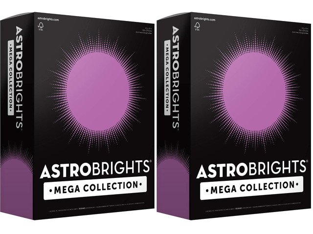 Mega Collection, Colored Cardstock, Bright Purple, 320 Sheets, 65 lb/176 gsm, 8.5' x 11' - MORE SHEETS! (91697) (Pack of 2)
