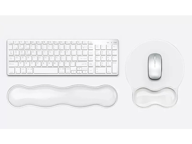 Mouse Pad with Wrist Rest, Soft Cloud Gel Keyboard Mouse Pad Set with Hand Wrist Support, Cute Non Slip Office Desk Accessories for Comfort/Pain...