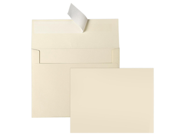 100 Pack A2 Ivory Blank Cards and Envelopes (Not-Folded) Cream Flat Note Cards 4.25 x 5.5 and A2 Envelopes Self Seal for Wedding, Invitations,...