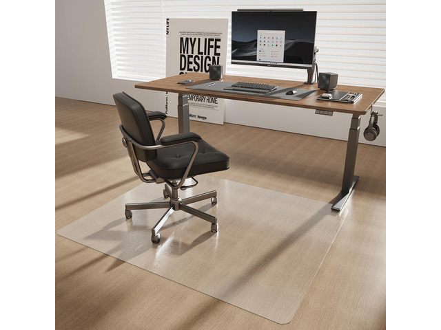 [Thickened to 2.0mm] 40'x50' Computer Chair Mat for Hardwood, PVC Office Mat for Hardwood Floor, Anti-Slip Rolling Chair Floor Protector,Vinyl Mats...