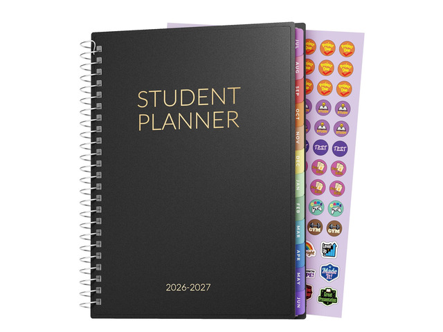 Student Planner 2026-2027, Middle or High School Planner for Academic Year Jul. 2026 - Jun. 2027, 6.5' x 8.3' Lesson Plan Datebook with PVC...