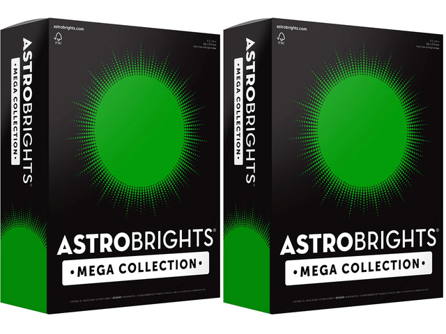 Mega Collection, Colored Cardstock, Ultra Green, 320 Sheets, 65 lb/176 gsm, 8.5' x 11' - MORE SHEETS! (91678), (Pack of 2)