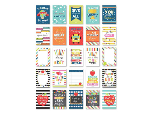 25pcs Lunch Box Notes for Kids, Lunchbox Cards with Positive Affirmations Colorful Inspirational and Encouragement Lunchbox Note for Girls and...