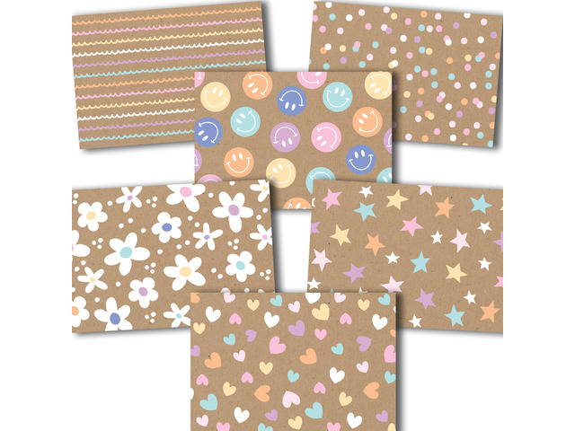 54 Blank Cards and Envelopes Blank Note Cards Stationery Designed in USA Kraft Doodle 5 x 3.5 Greeting Card with Envelopes, Notecards and Envelope...