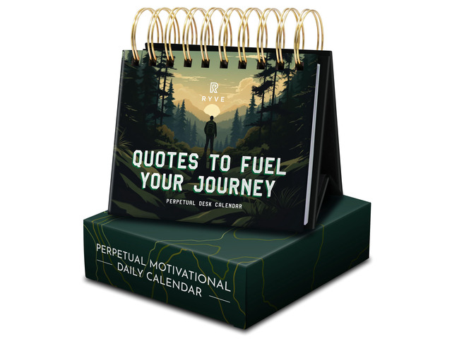 Inspirational Gifts for Men, Motivational Desk Calendar, 366 Daily Quotes Office Gifts for Men, Perpetual Motivational Flip Calendar, Executive...