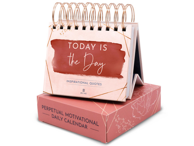 Red Affirmation Calendar, 366 Daily Quotes, Inspirational Gifts for Women Inspirational Perpetual Desk Calendar, Daily Motivational Quotes,...