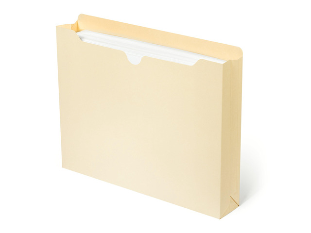 50 File Jackets, Letter Size, 2' Expansion, Manila Expandable File Jacket, Reinforced Straight Cut Tab, 2 in Expansion Pocket, for Documents,...