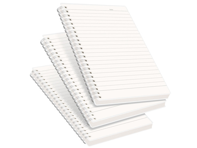 Spiral College Ruled Notebook, 160 Pages per Pack, A5 (5.7' x 8.3') 2-Pack, 100 GSM Thick Paper, Flexible Plastic Cover, for School, Work, Writing,...