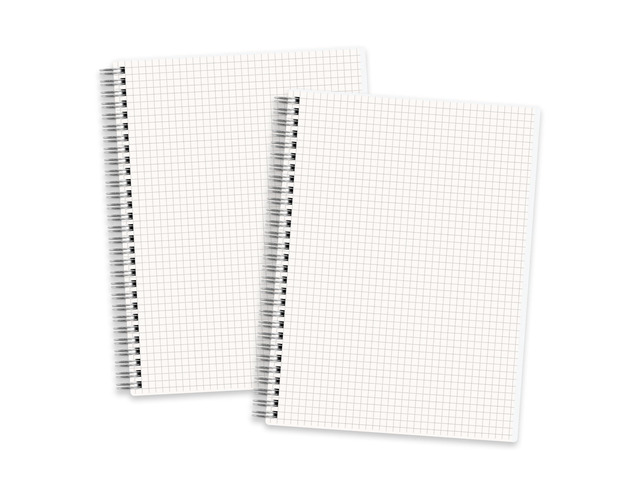Graph Grid Paper Notebook, 160 Pages per Pack, B5 (7.6'' × 10'') 2-Pack, 100 GSM Thick Paper, Spiral-bound, Flexible Plastic Cover, for Students,...