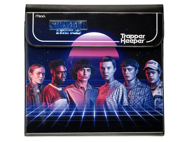Trapper Keeper Binder, Stranger Things, 1 Inch Binder with Folders and Pockets, Holds 8-1/2' x 11' Paper, Neon (261138G-25)