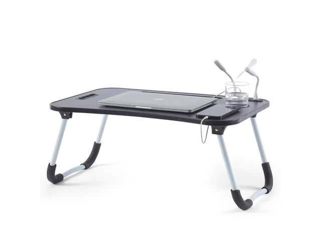 Laptop Lap Desk, Bed Tray with USB Port Laptop Stand for Bed 24'x16' Adjustable Lap Desk for Laptop with Foldable Legs for Easy Storage, Tablet...