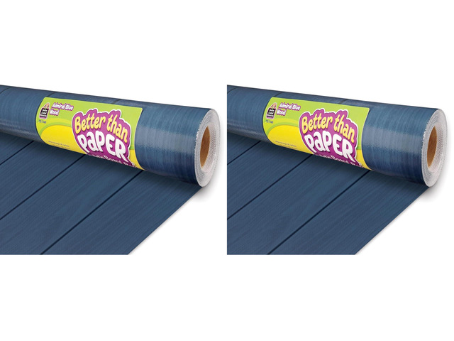 Admiral Blue Wood Better Than Paper Bulletin Board Roll, 4 foot x 12 foot (Pack of 2)