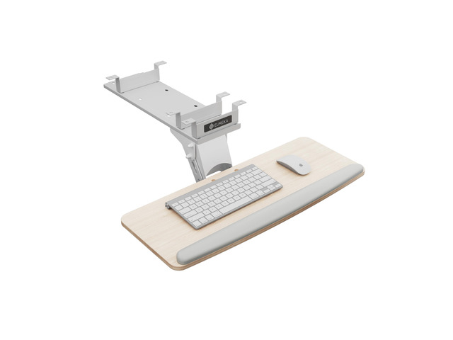 Keyboard Tray Height Adjustable, Swivel Tilt Computer Keyboard Drawer Under Desk, 25x9.13'' Sliding Keyboard & Mouse Platform with Mouse Pad for...