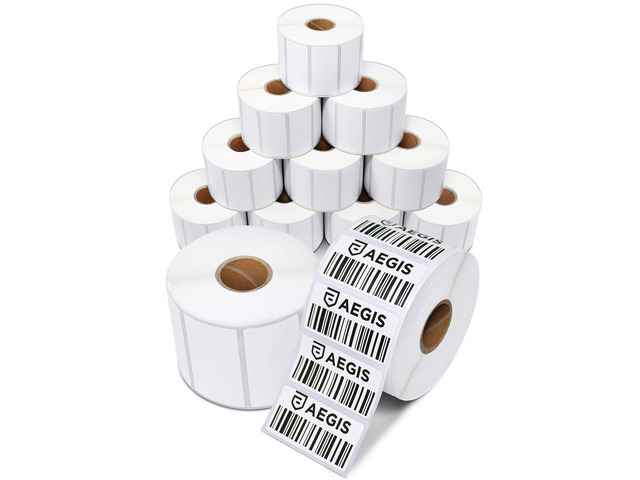 2' X 1 Direct Thermal Printer Labels (15600 Count, 12 Rolls) Perforated Shipping Labels, Address, UPC Barcode Stickers for Inventory - Compatible...