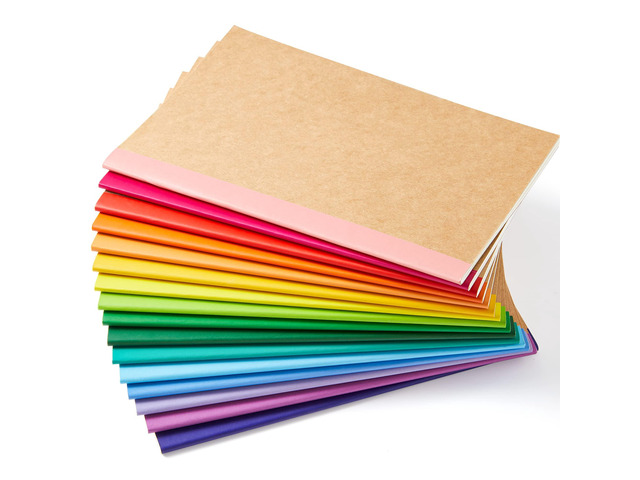 16 Pack Composition Notebooks Bulk, Kraft Cover Lined Blank College Ruled Composition Travel Journals with Rainbow Spines For Women Students...
