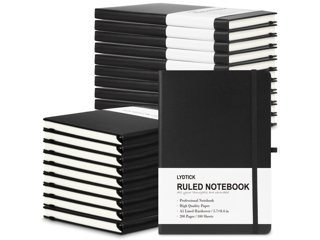 20 Pack Journals for Writing College Ruled Notebooks Journal in Bulk, Hardcover Notebooks (200Pages) for Note Talking, Lined Bullet Journals for...