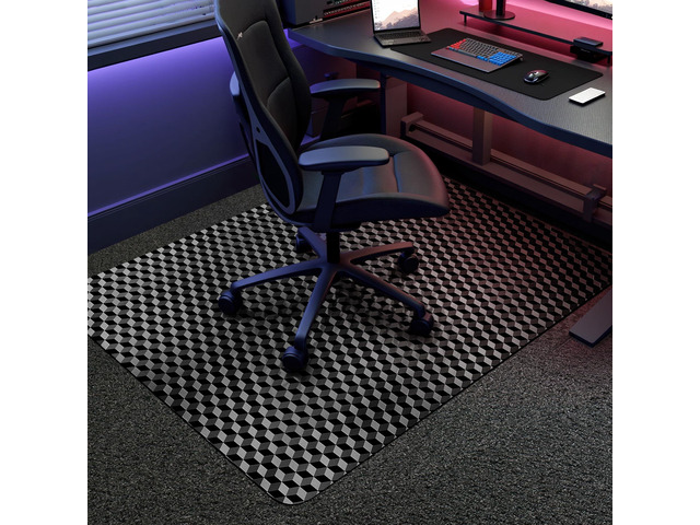Office Chair Mat for Carpet, 48' x 30' Computer Desk Chair Mat for Low Carpeted Floors, Thick and Sturdy Carpet Protector for Rolling Chairs, Easy...