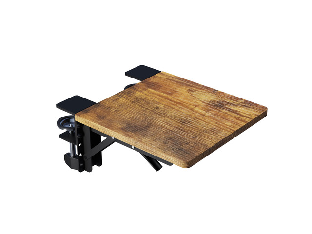 Ergonomic Desk Extender Tray, 9.5'x9.1' Table Mount Arm Wrist Rest Shelf, 90Â° Foldable Elbow Support, Clamp on Computer Arm Rest for Desk, Office &...