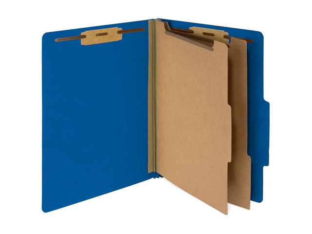 10 Classification Folders, 2 Divider, Dark Letter Size, 2 in Expansion, 2 Prong Fasteners, 2 Dividers, 6 Sections, for Medical, Legal, and...