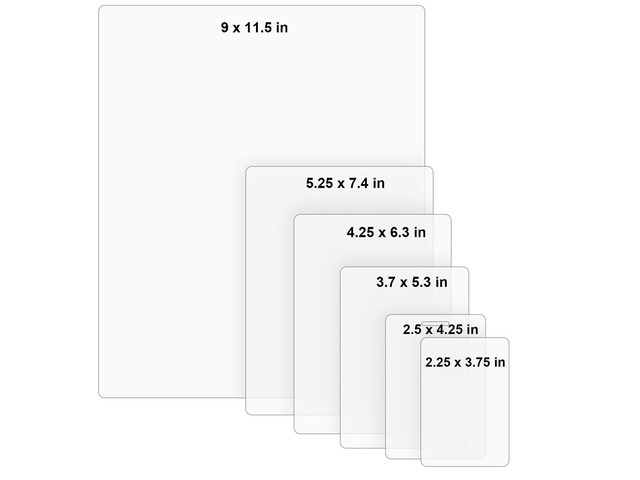 100 Pack 5 Mil Laminating Sheets, Various Sizes Laminating Pouches Clear Thermal Laminate Sheets for Laminator, Suitable for Letter Size, Photo,...