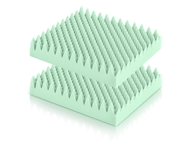 2 Pcs Egg Foam Pad,18 X 16 X 4 Inches Egg-Shaped,Light Green Egg Seat Cushions Crate for Chairs, Convoluted Foam Relieves Pressure, Breathable...