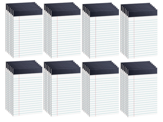 48 Pack Legal Pads 5 x 8 Inch White Notepads College Ruled Writing Pads Perforated Memo Pads with Lined Paper for Office, School and Home; Ideal...