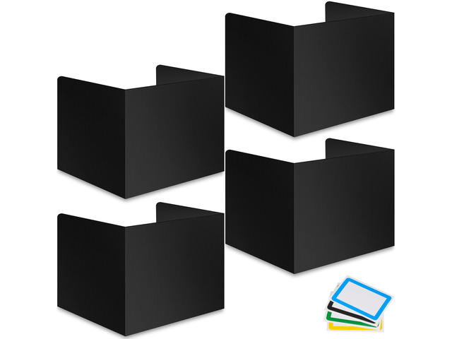 4-Pack Desk Dividers for Students - Durable & Waterproof Plastic Study Carrel Divider, Classroom Folders Teacher Supplies, Easy-to-Clean Plastic...