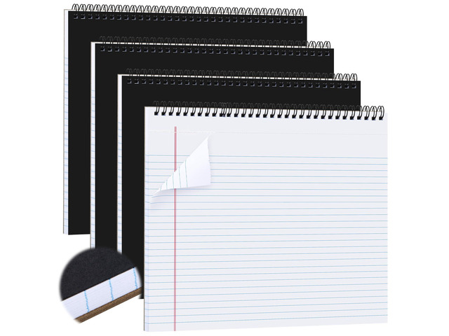 4 Landscape Legal Pad 11 x 9.5 College Ruled Top Spiral Horizontal Notebook 4 White Pads, 50 Sheets Each, Hole Punched Pages, White Paper for...