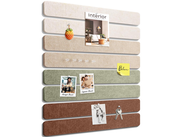 Small Cork Bulletin Board Tiles, Felt Wall Decor and Office Desk Accessories for Vision, Message Center, Picture and Prayer Board, Dorm, Room, Home...
