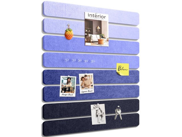 Small Cork Bulletin Board Tiles, Felt Wall Decor and Office Desk Accessories for Vision, Message Center, Picture and Prayer Board, Dorm, Room, Home...